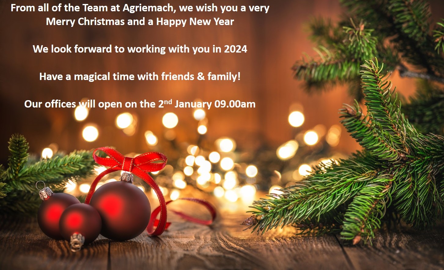 Merry Christmas From All Of The Team at Agriemach